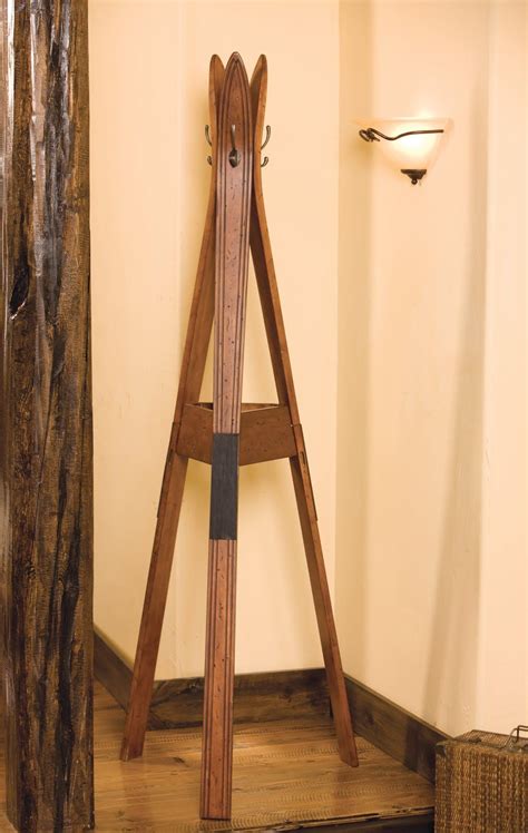 Ski Coat Rack Made Of Old Vintage Skis Use Them Skis To Hang Your