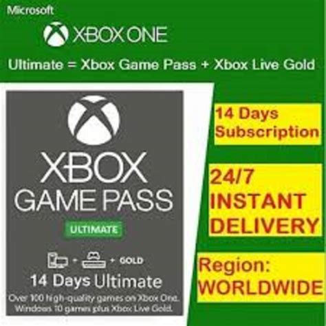 Xbox Game Pass Ultimate 14 Days Xbox One Windows 10