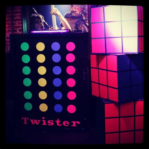 80s Party Decorations Twister Game Made With Cricut Machine And Rubiks