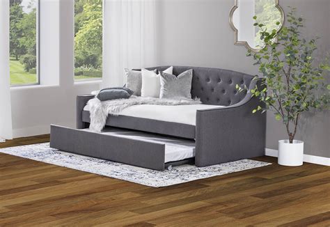 Dark Grey Conway Dark Grey Day Bed With Trundle Amart Furniture