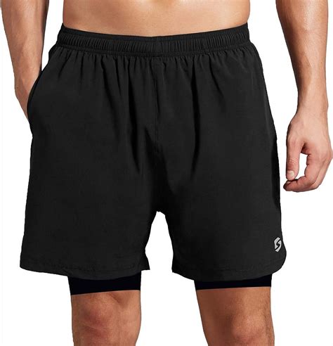Fedtosing Mens 2 In 1 Workout Running Shorts Athletic Quick Dry