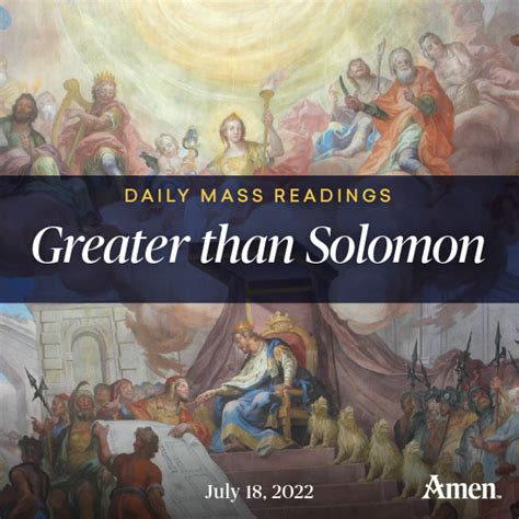 Greater Than Solomon July 18 Amen
