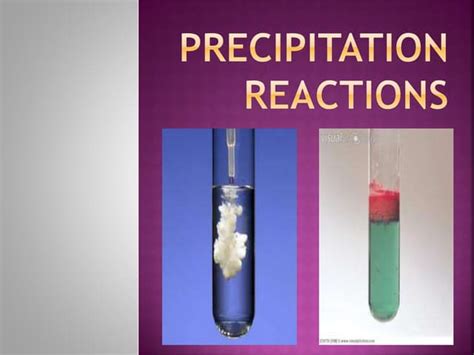 Precipitation Reactions Ppt
