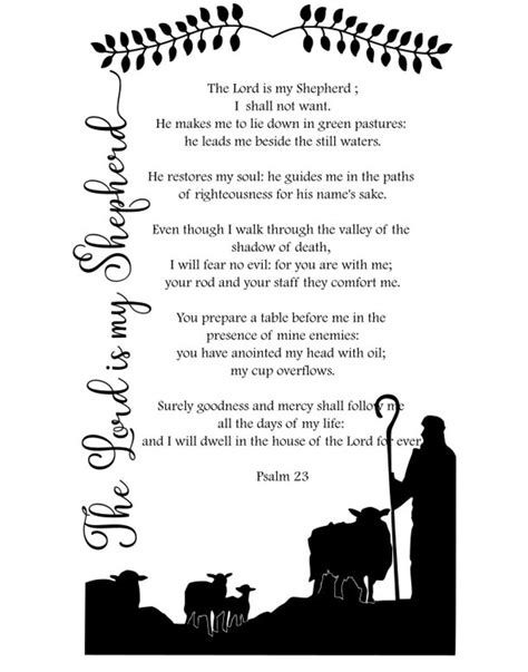 Psalm 23 Svgsvg Psalm 23psalm 23 Bible Verses Svgsvg Lord Is My