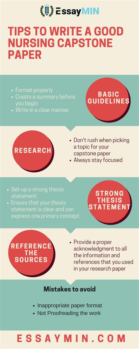 When it comes to writing a capstone paper, you need to be ready to spend a lot of time doing research on the topic you chose as well as writing it down in such a way that your readers will learn a lot from it. INFOGRAPHIC Tips to write a good nursing capstone paper | Posts by EssayMin | Bloglovin'