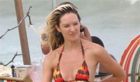 Candice Swanepoel Flaunts Baby Bump In Bikini On Vacation Bikini