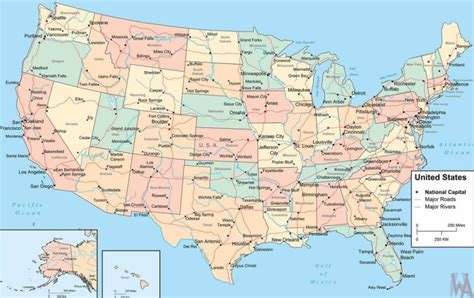 City Map Of The Usa Whatsanswer