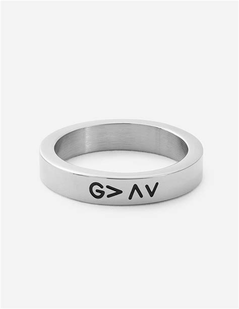 God Is Greater Than The Highs And Lows Silver Ring Elevated Faith