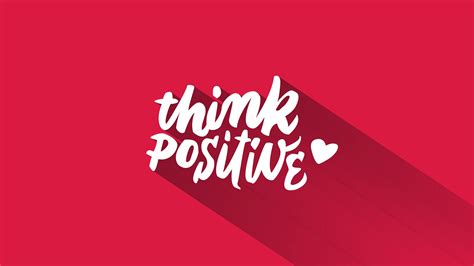 Saying Think Positive Typography Hd Wallpaper Rare Gallery