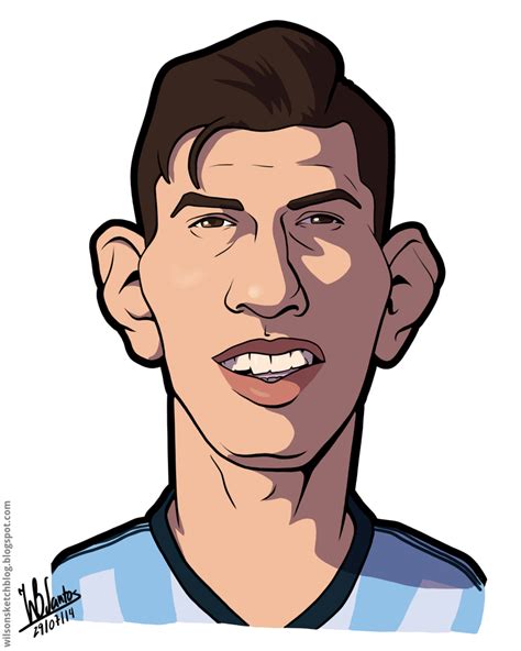 Cartoons are the first generation animations which are mainly designed for the entertainment of the kids however like most of the innovations. Argentina 2014 - Agüero (Cartoon Caricature)