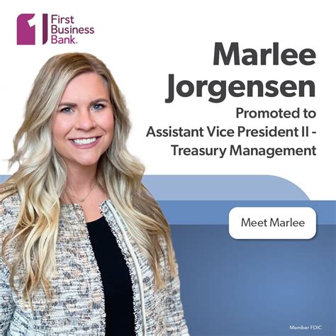 First Business Bank Promotes Marlee Jorgensen To Assistant Vice