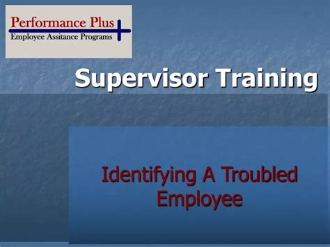 Ppt Supervisor Training Powerpoint Presentation Free Download Id