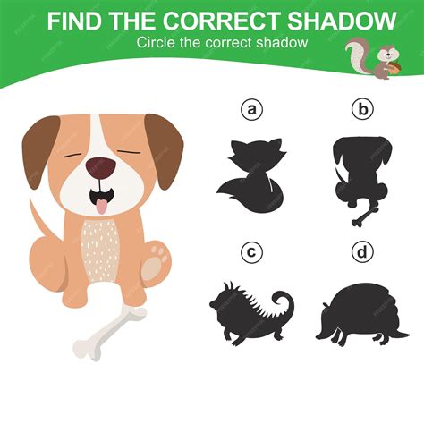 Premium Vector Find The Correct Shadow Matching Animal Shadow Game