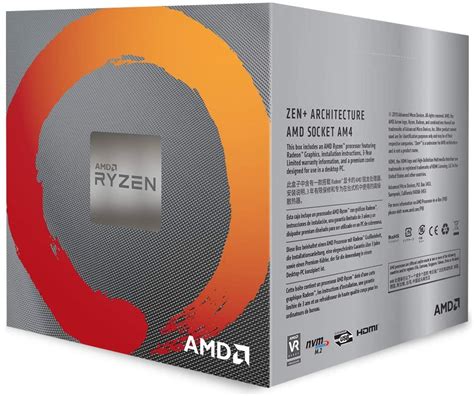 Ryzen 5 major features and related families Procesador AMD Ryzen 5 3400G 4 cores 8 Hilos con gráficos ...