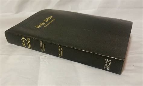 Vintage Holy Bible Dictionary Concordance KJV Red Letter Edition