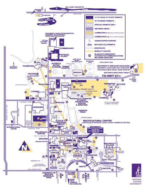 Parking Map Western Illinois University