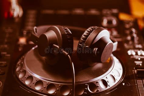 Dj Headphones On Cd Music Player Stock Photo Image Of Recording