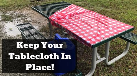 Camp Hack Keep Your Picnic Table Cloth In Place Youtube