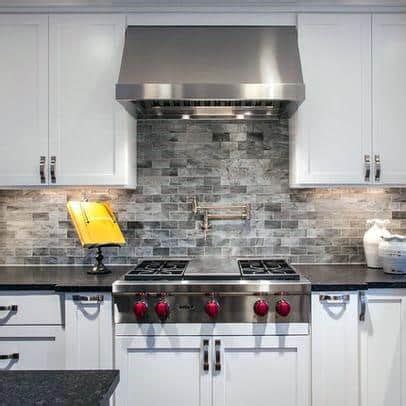 Stacked stone backsplashes have a character and beauty that are lacking in other materials. Top 60 Best Kitchen Stone Backsplash Ideas - Interior Designs