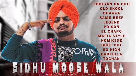 Sidhu Moose Wala All Songs Non Stop Gehri Songs New Punjabi Songs