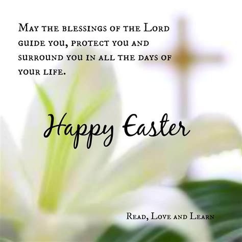 Happy Easter May The Blessings Of The Lord Guide And Bless You Pictures