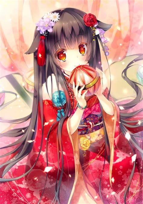 Check spelling or type a new query. Anime princess in rich red kimono | Anime days | Pinterest ...