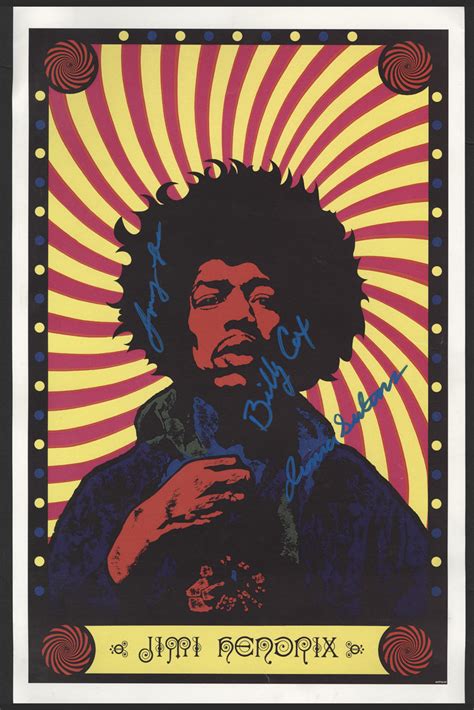 Lot Detail Jimi Hendrix Back Up Band Signed Poster