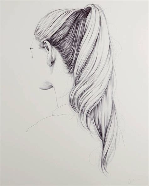 Pin By On Drawing Ideas Beauty Art Drawings Ponytail Drawing