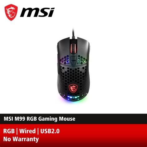 Msi M99 Wired Rgb Gaming Mouse Shopee Malaysia