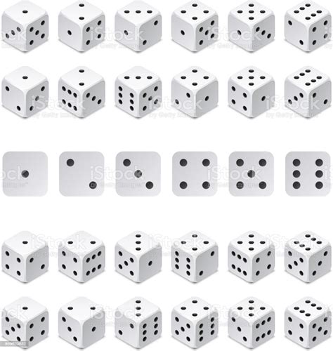 Isometric 3d Dice Combination Vector Game Cubes Isolated Collection For