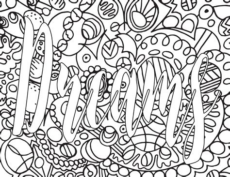 Dreams 3 Free Printable Coloring Pages — Stevie Doodles