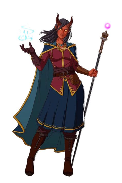Female Tiefling Occultist Or Wizard Pathfinder Pfrpg Dnd Dandd 35 5e 5th Ed D20 Fantasy