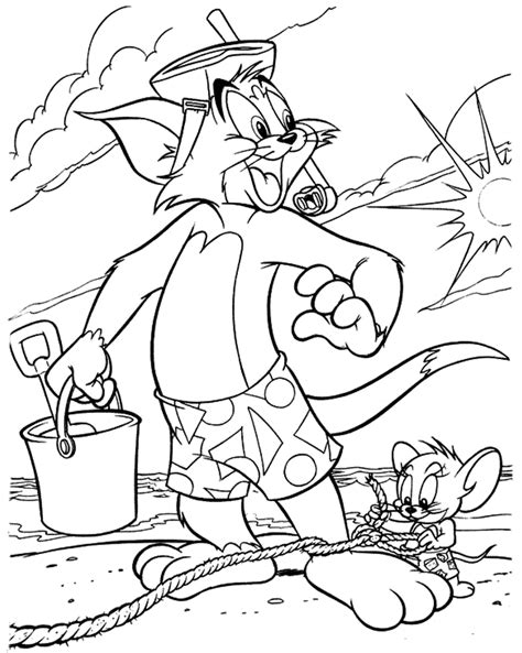 Feliz Tom Y Jerry Para Colorear Imprimir E Dibujar Dibujos Colorearcom