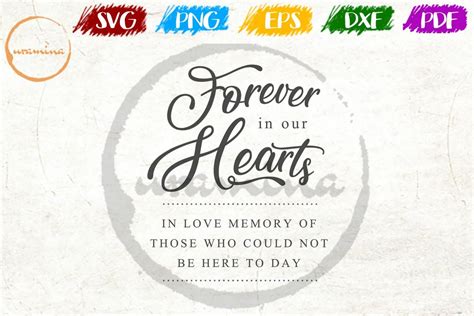 What does the quote forever in our hearts mean? Forever In Our Hearts Wedding SVG PDF PNG (177487) | SVGs ...
