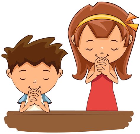 Picture Of Child Praying Cartoon