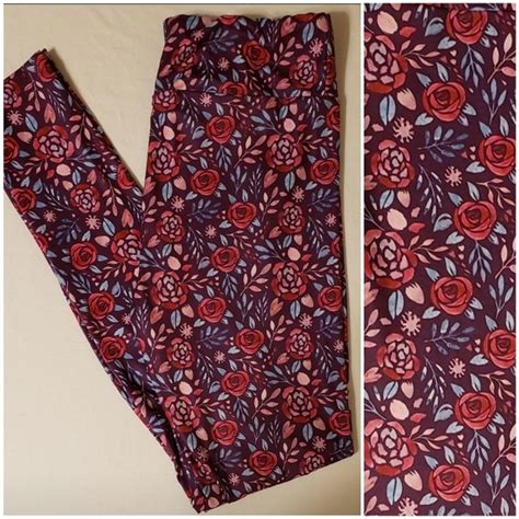 Charlies Project Pants And Jumpsuits Nwt Purple Heart Red Rose Tween Os Adult 4 Floral