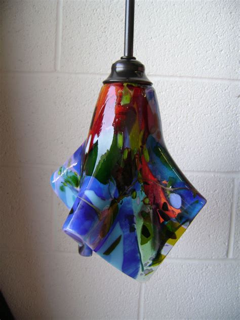 Colorful Fused Glass Pendant Lightdesigner Glass Mosaics