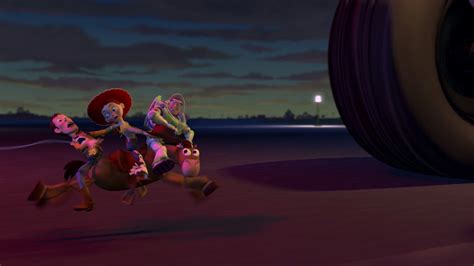 Image Woody Jessie And Buzz Riding Bullseye Fast Disney