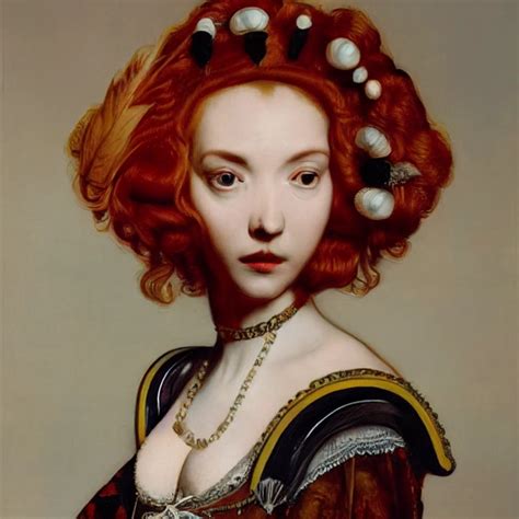 Realistic Füll Body Portrait Of A Noblewoman 17th Midjourney
