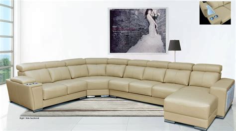 Cream Italian Leather Sofa Italian Furnitures Medusa Sofa