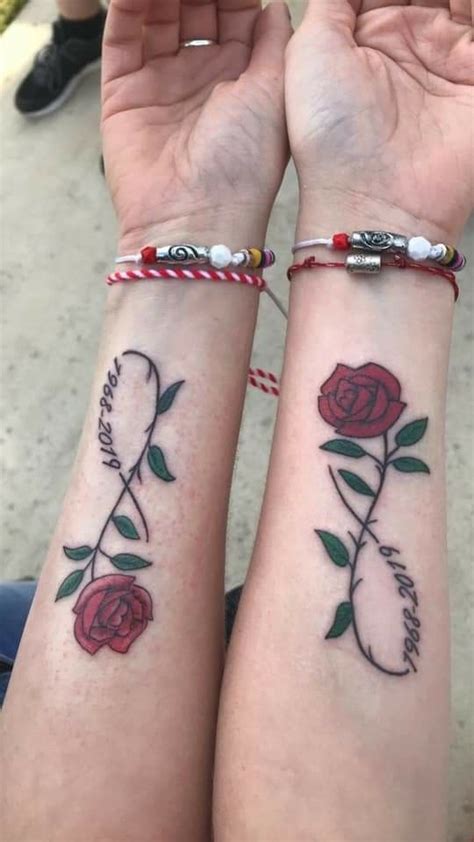 Rose Tattoo Memorial Tattoo Infinity Rose Sister Tattoo Single Rose