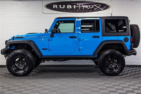 Those colors are hydro blue and snazzberry, both will be available later in the model year. 2017 Jeep Wrangler Rubicon Unlimited Chief Blue | Blue ...