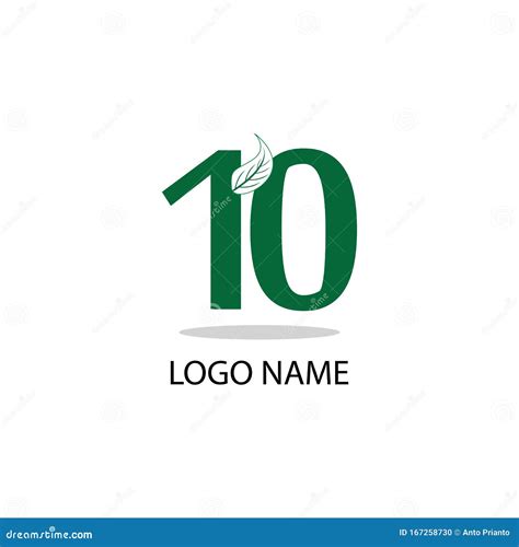 10 Number Logo Symbol Design Illustration Stock Vector Illustration