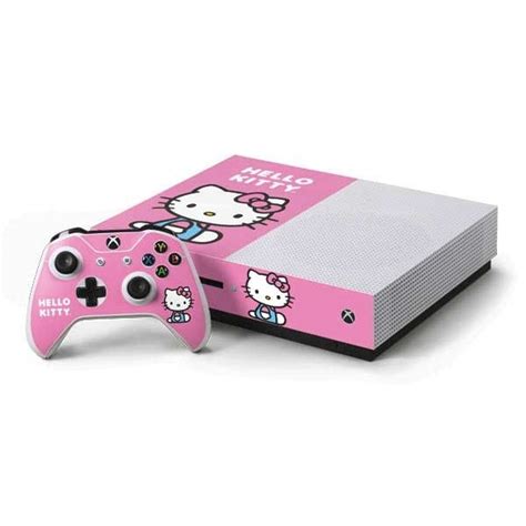 Hello Kitty Sitting Pink Xbox One S Console And Controller Bundle Skin
