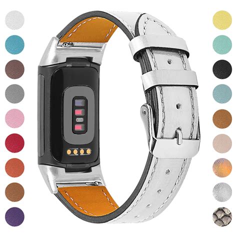 Suitable For F Itbit Charge 5 Strap Leather Colorful Quick Release