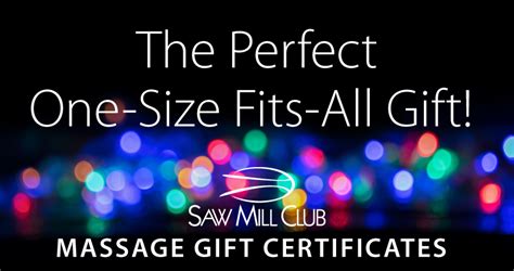 Massage T Certificates • Saw Mill Club