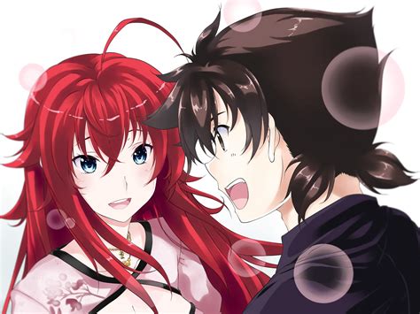 Wallpaper ID Redhead Rias Gremory Issei Hyoudou Asia Argento Anime High Babe