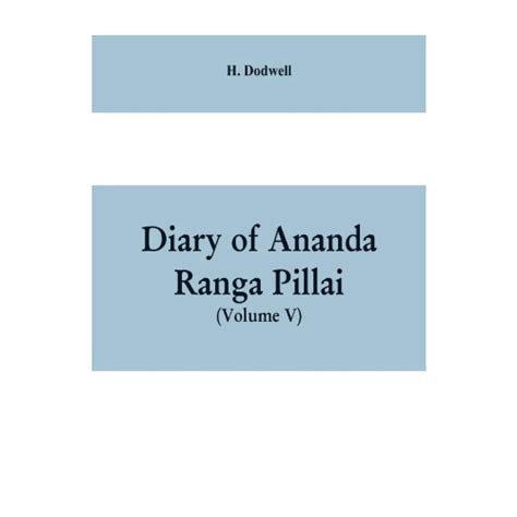 Diary Of Ananda Ranga Pillai Volume V No Shoptime