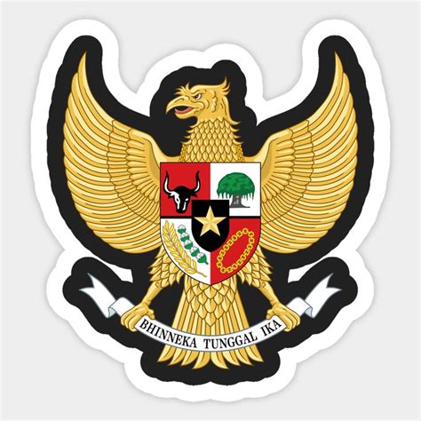 National Emblem Of Indonesia Garuda Pancasila Sticker In 2023 Emblems