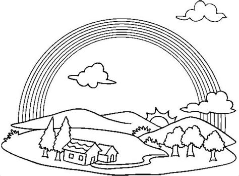 This picture has several clouds that are crowding the rainbow. 9+ Rainbow Coloring Pages - JPG, AI Illustrator Download ...